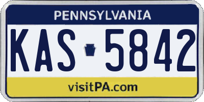 PA license plate KAS5842