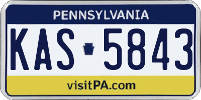 PA license plate KAS5843
