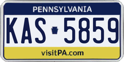 PA license plate KAS5859