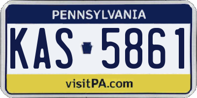 PA license plate KAS5861