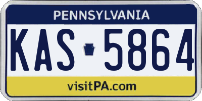 PA license plate KAS5864