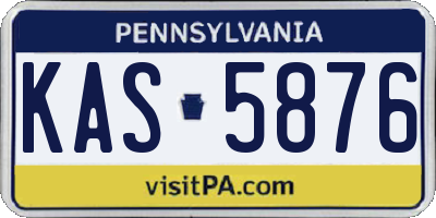 PA license plate KAS5876
