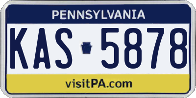 PA license plate KAS5878