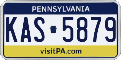 PA license plate KAS5879