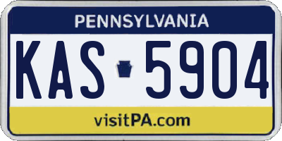 PA license plate KAS5904
