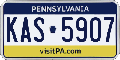 PA license plate KAS5907
