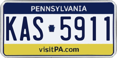 PA license plate KAS5911