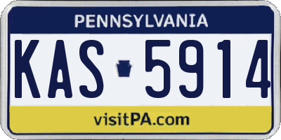 PA license plate KAS5914