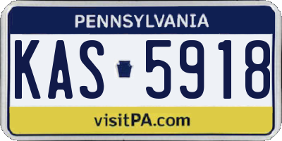 PA license plate KAS5918