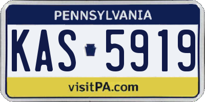 PA license plate KAS5919