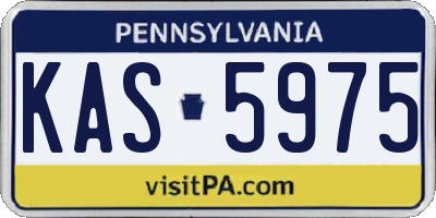PA license plate KAS5975