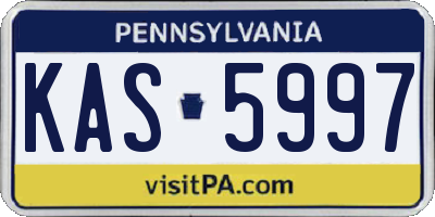 PA license plate KAS5997