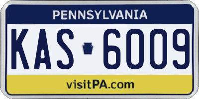 PA license plate KAS6009