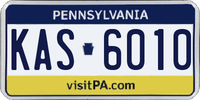 PA license plate KAS6010