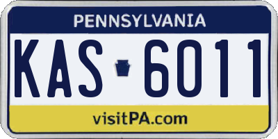 PA license plate KAS6011
