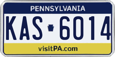PA license plate KAS6014