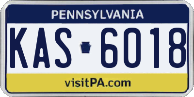 PA license plate KAS6018