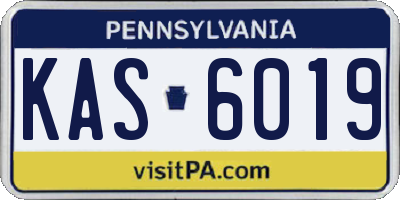 PA license plate KAS6019