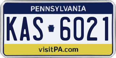 PA license plate KAS6021