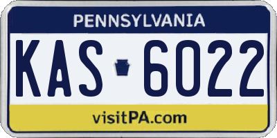 PA license plate KAS6022
