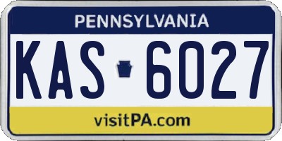 PA license plate KAS6027