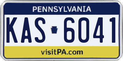 PA license plate KAS6041