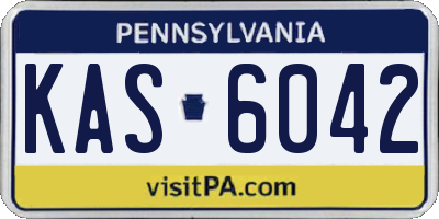 PA license plate KAS6042