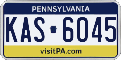 PA license plate KAS6045