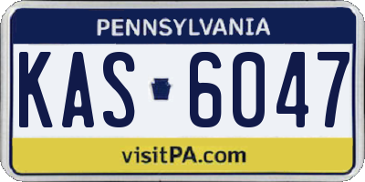 PA license plate KAS6047