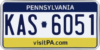 PA license plate KAS6051