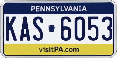 PA license plate KAS6053