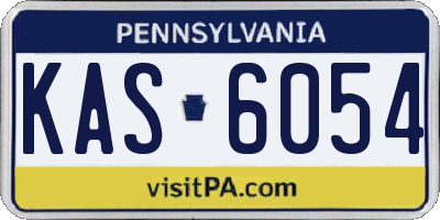 PA license plate KAS6054