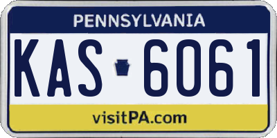 PA license plate KAS6061