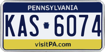 PA license plate KAS6074