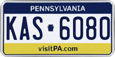 PA license plate KAS6080