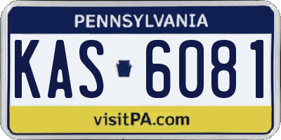 PA license plate KAS6081