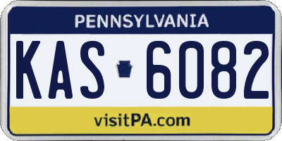 PA license plate KAS6082