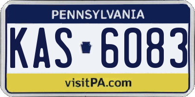 PA license plate KAS6083