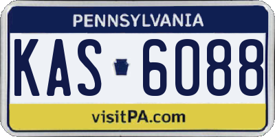 PA license plate KAS6088