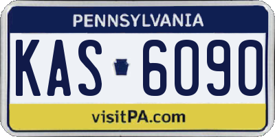 PA license plate KAS6090