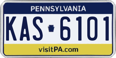 PA license plate KAS6101