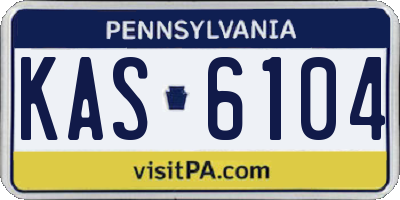 PA license plate KAS6104