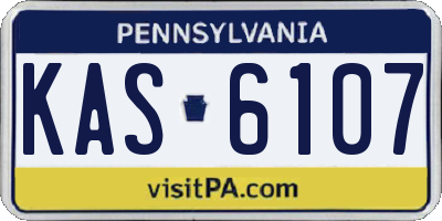 PA license plate KAS6107