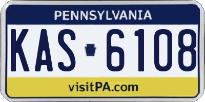 PA license plate KAS6108