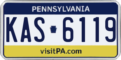 PA license plate KAS6119