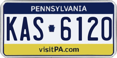 PA license plate KAS6120