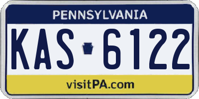 PA license plate KAS6122