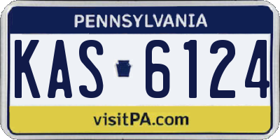 PA license plate KAS6124