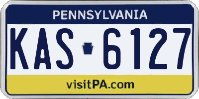 PA license plate KAS6127