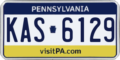 PA license plate KAS6129